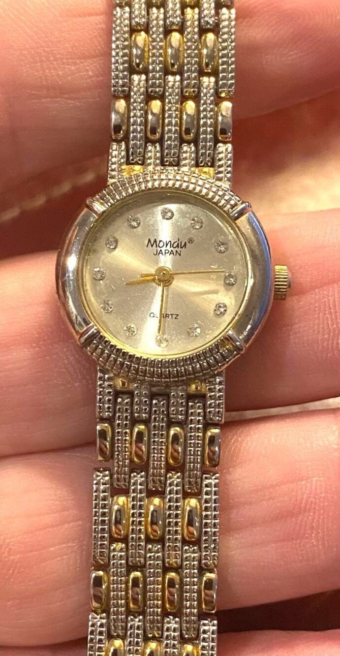 Women's 23mm Silver Tone Mondu Watch, Crystal Accents